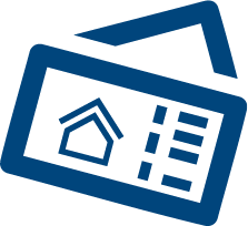 Blue Housing Voucher Icon