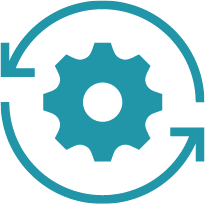 Teal Cog Icon