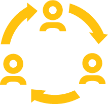 Yellow Circle Arrows Icon