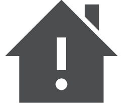 Grey House Exclamation Icon