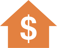 Orange House Money Icon